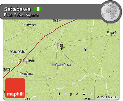 Physical Map of Satabawa