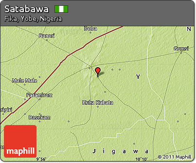 Physical Map of Satabawa