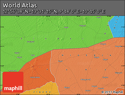 Political Map of the Area around 13° 13' 56" N, 10° 16' 30" E