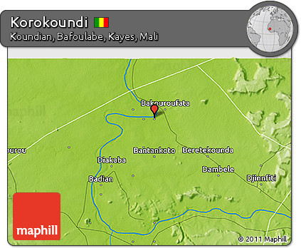 Physical 3D Map of Korokoundi