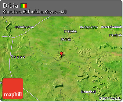 Satellite 3D Map of Dibia