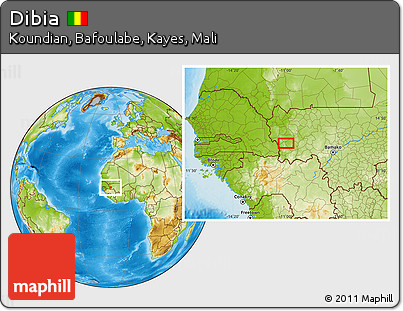 Physical Location Map of Dibia