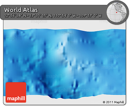 Physical 3D Map of the Area around 13° 13' 56" N, 110° 25' 30" W