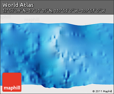 Physical 3D Map of the Area around 13° 13' 56" N, 110° 25' 30" W