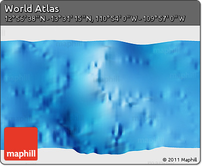 Physical 3D Map of the Area around 13° 13' 56" N, 110° 25' 30" W