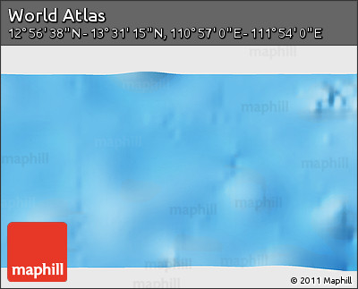 Physical 3D Map of the Area around 13° 13' 56" N, 111° 25' 30" E