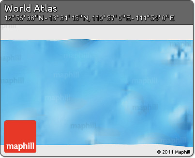 Physical 3D Map of the Area around 13° 13' 56" N, 111° 25' 30" E