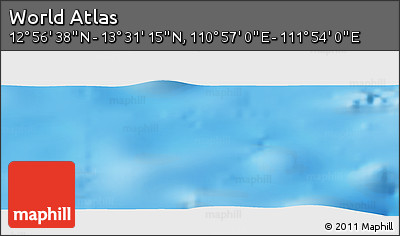 Physical Panoramic Map of the Area around 13° 13' 56" N, 111° 25' 30" E