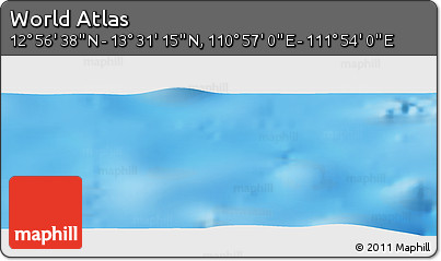 Physical Panoramic Map of the Area around 13° 13' 56" N, 111° 25' 30" E
