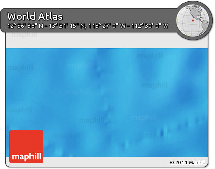 Physical 3D Map of the Area around 13° 13' 56" N, 112° 58' 29" W