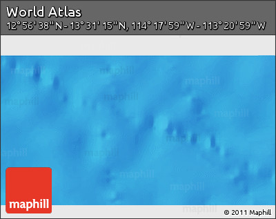 Physical 3D Map of the Area around 13° 13' 56" N, 113° 49' 29" W