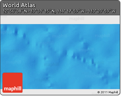 Physical 3D Map of the Area around 13° 13' 56" N, 113° 49' 29" W