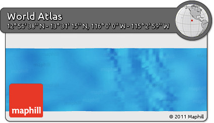 Physical Panoramic Map of the Area around 13° 13' 56" N, 115° 31' 30" W