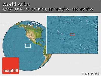 Satellite Location Map of the Area around 13° 13' 56" N, 117° 13' 29" W