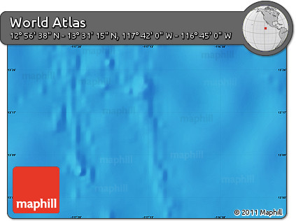 Physical Map of the Area around 13° 13' 56" N, 117° 13' 29" W