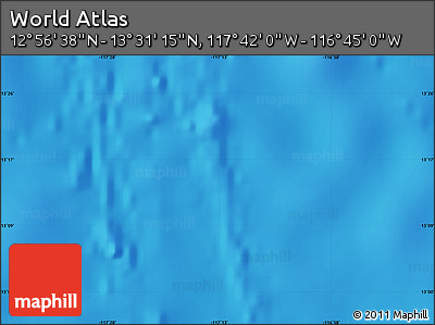 Physical Map of the Area around 13° 13' 56" N, 117° 13' 29" W