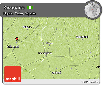 Physical 3D Map of Kisogana