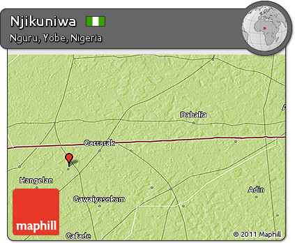 Physical 3D Map of Njikuniwa