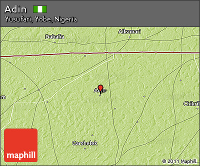 Physical 3D Map of Adin
