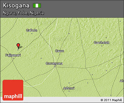 Physical 3D Map of Kisogana