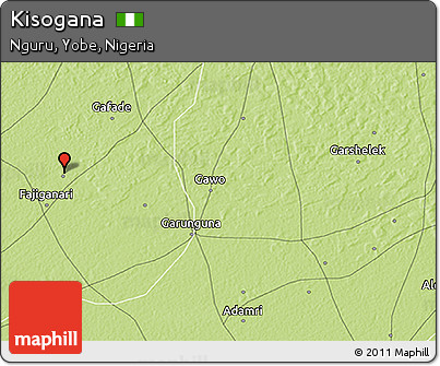 Physical 3D Map of Kisogana