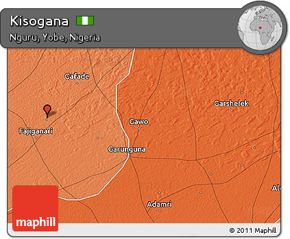 Political 3D Map of Kisogana