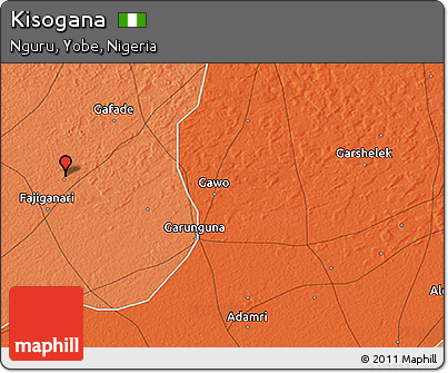Political 3D Map of Kisogana