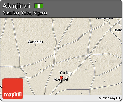 Shaded Relief 3D Map of Alonjirori