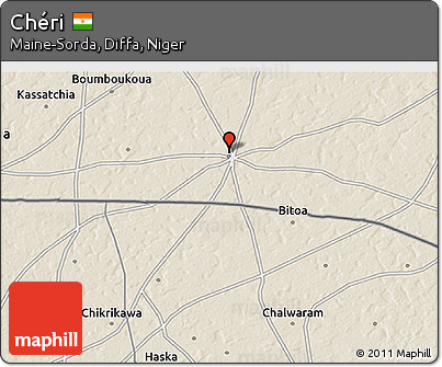 Shaded Relief 3D Map of Chéri