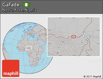 Gray Location Map of Gafade