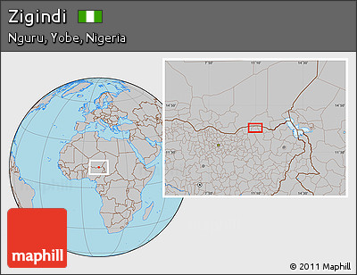 Gray Location Map of Zigindi