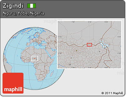 Gray Location Map of Zigindi
