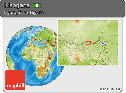 Physical Location Map of Kisogana
