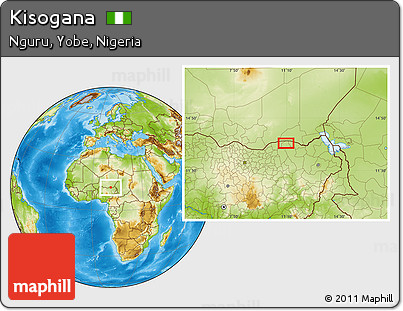 Physical Location Map of Kisogana
