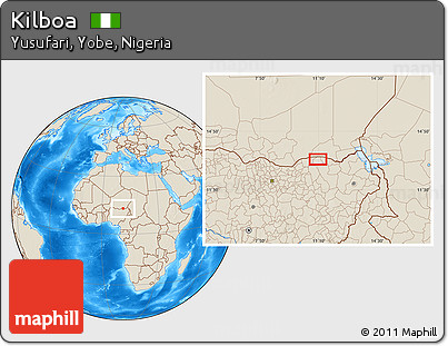 Shaded Relief Location Map of Kilboa