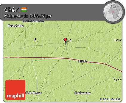 Physical Map of Chéri