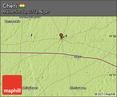 Physical Map of Chéri