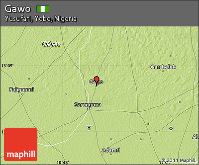 Physical Map of Gawo