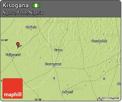 Physical Map of Kisogana