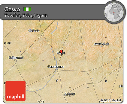 Satellite Map of Gawo