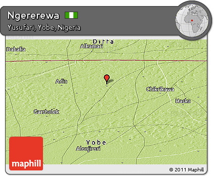 Physical Panoramic Map of Ngererewa