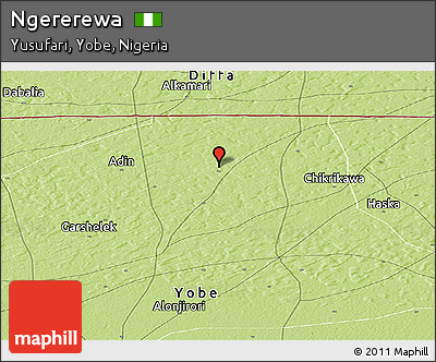 Physical Panoramic Map of Ngererewa