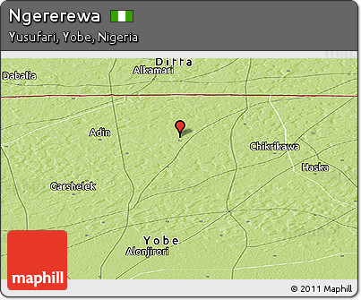 Physical Panoramic Map of Ngererewa