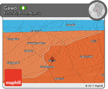 Political Panoramic Map of Gawo
