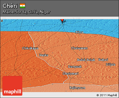 Political Panoramic Map of Chéri