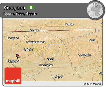 Satellite Panoramic Map of Kisogana