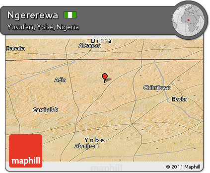 Satellite Panoramic Map of Ngererewa