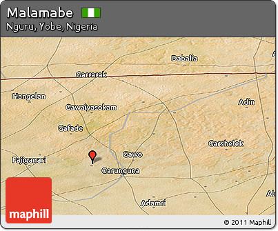 Satellite Panoramic Map of Malamabe
