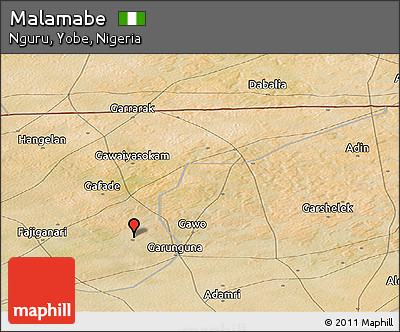 Satellite Panoramic Map of Malamabe