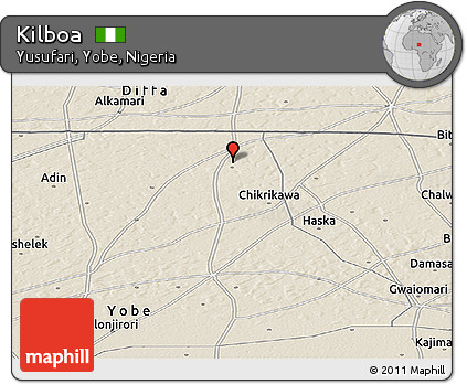 Shaded Relief Panoramic Map of Kilboa